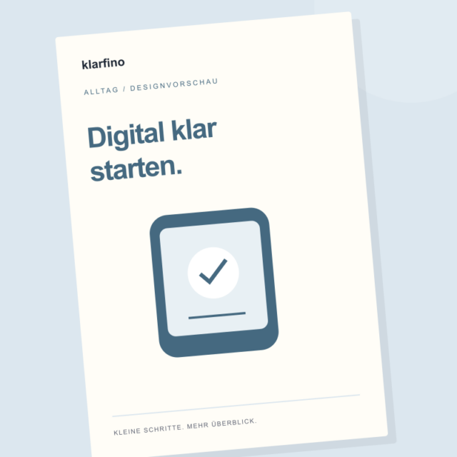 Digital klar starten: Designvorschau