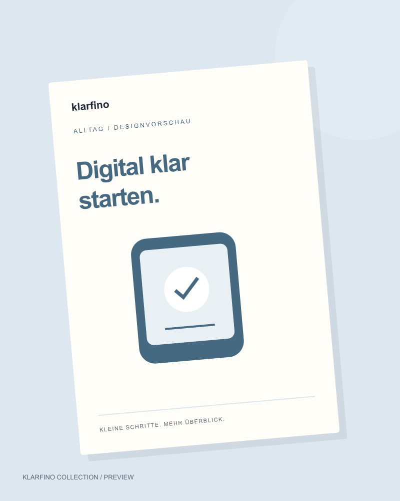 Digital klar starten: Designvorschau