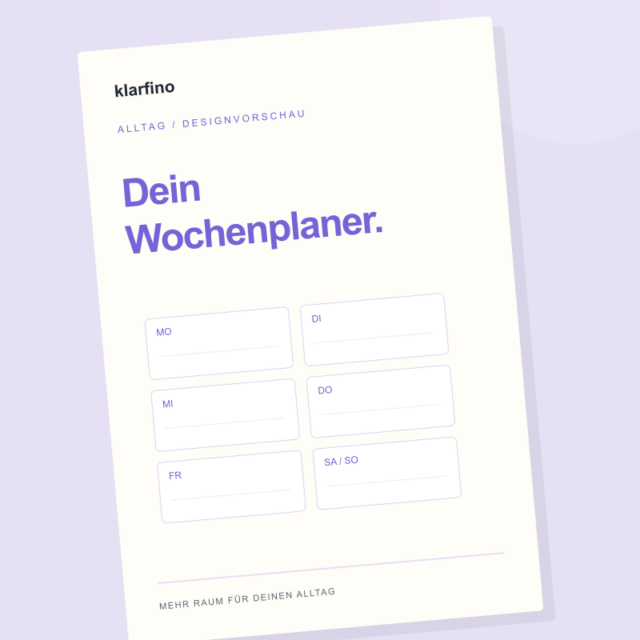 Dein Wochenplaner: Designvorschau