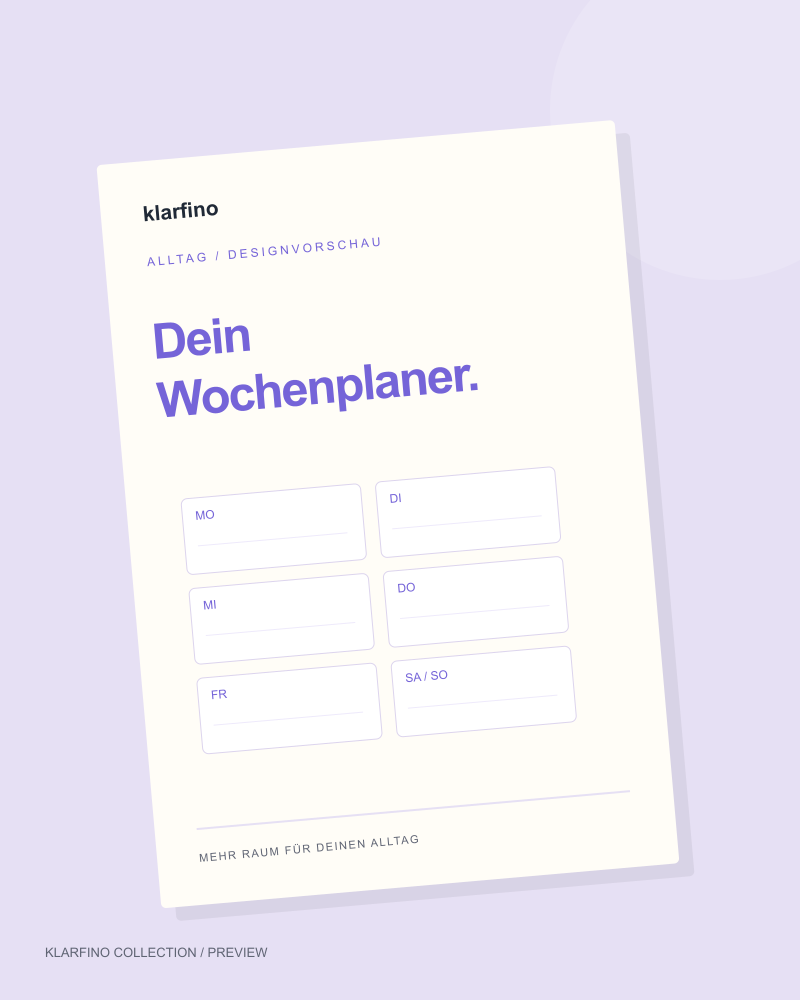 Dein Wochenplaner: Designvorschau